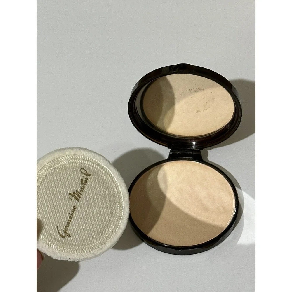 Vintage Germaine Monteil Superglow SolidSatin FRENCH ROSE Pressed Powder Compact
